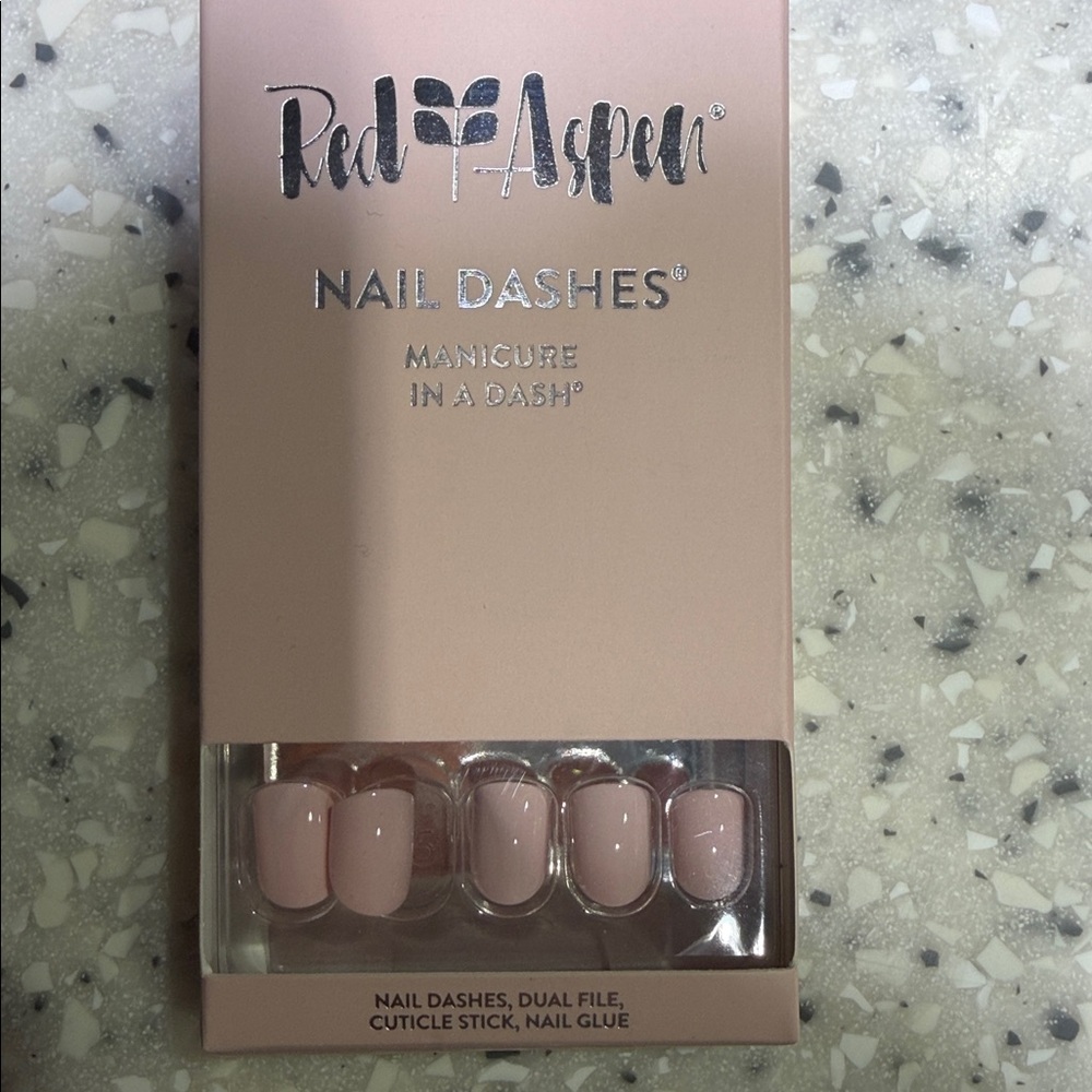 Red Aspen Pink glue-On Nails